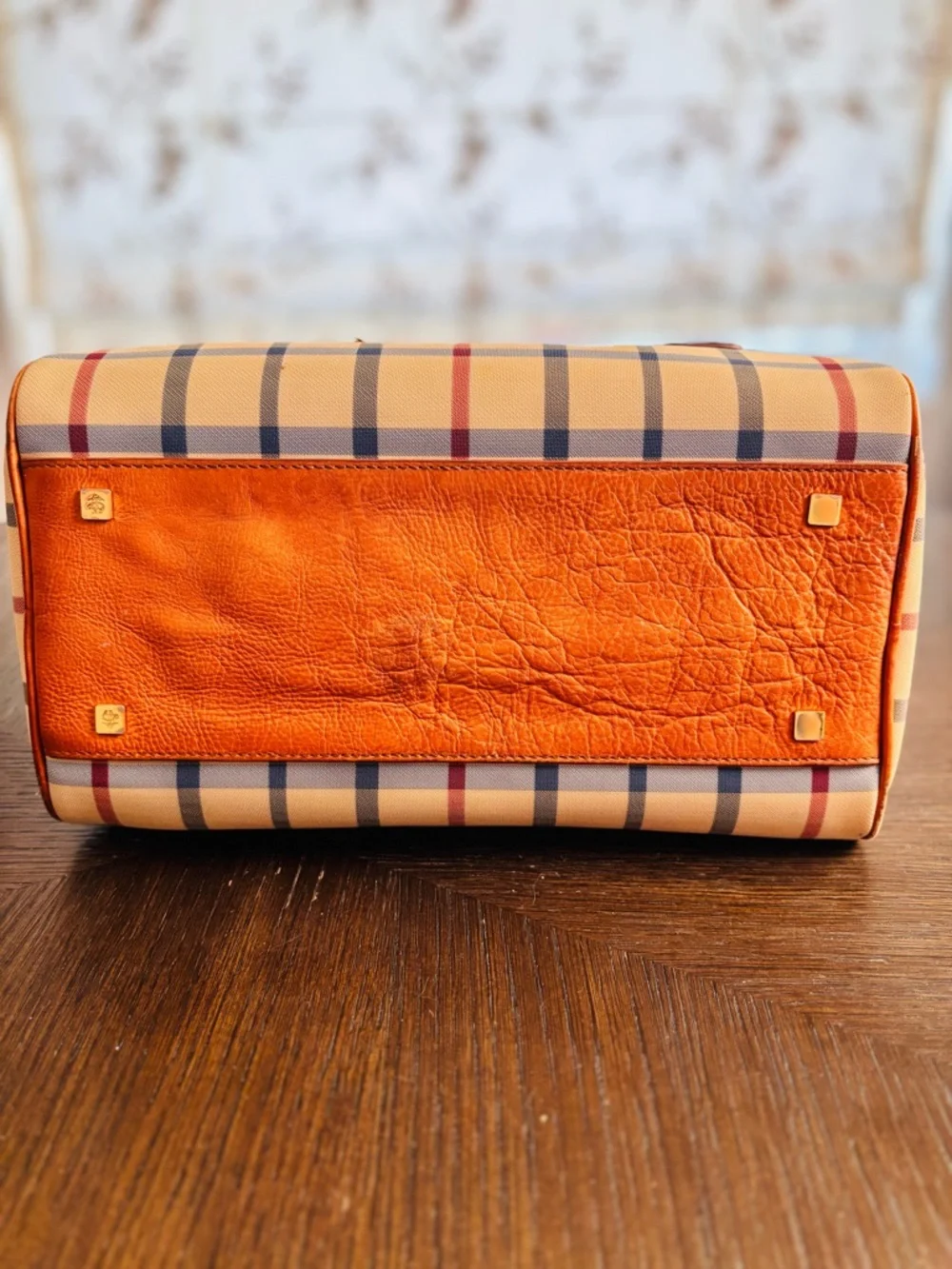 Vintage Brooks Brothers Plaid Boston Satchel Bag w/ Lock & Key